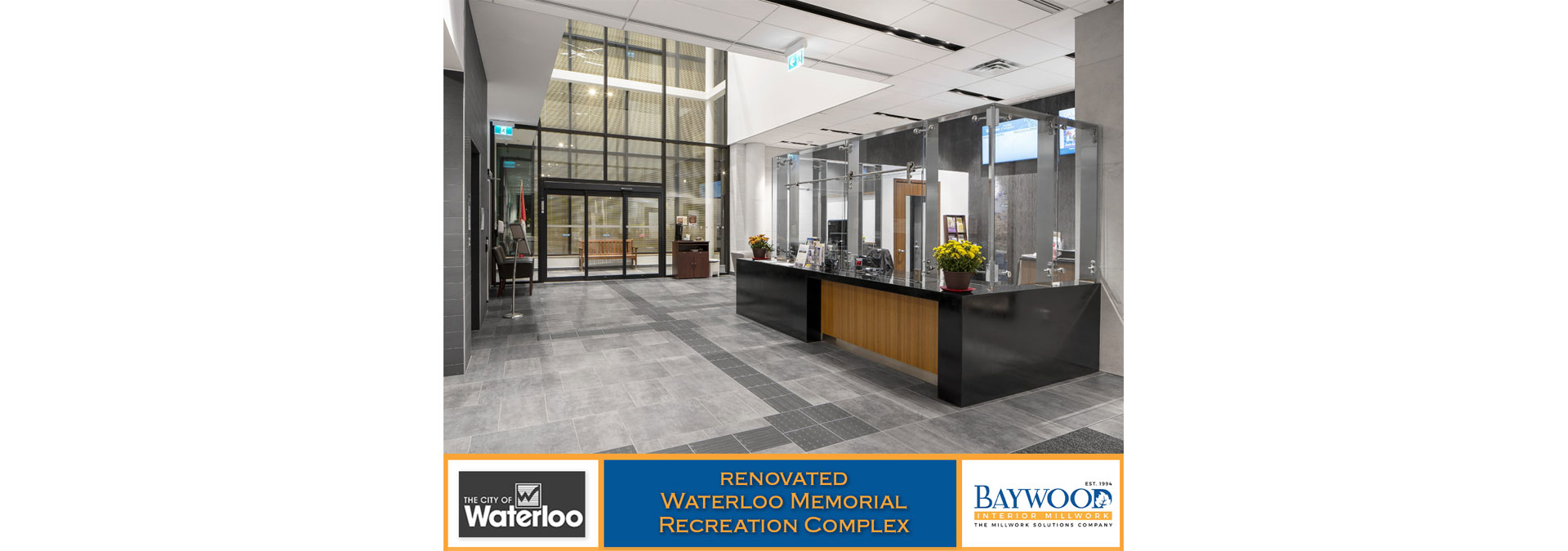 Waterloo Rec Centre Reception Desk